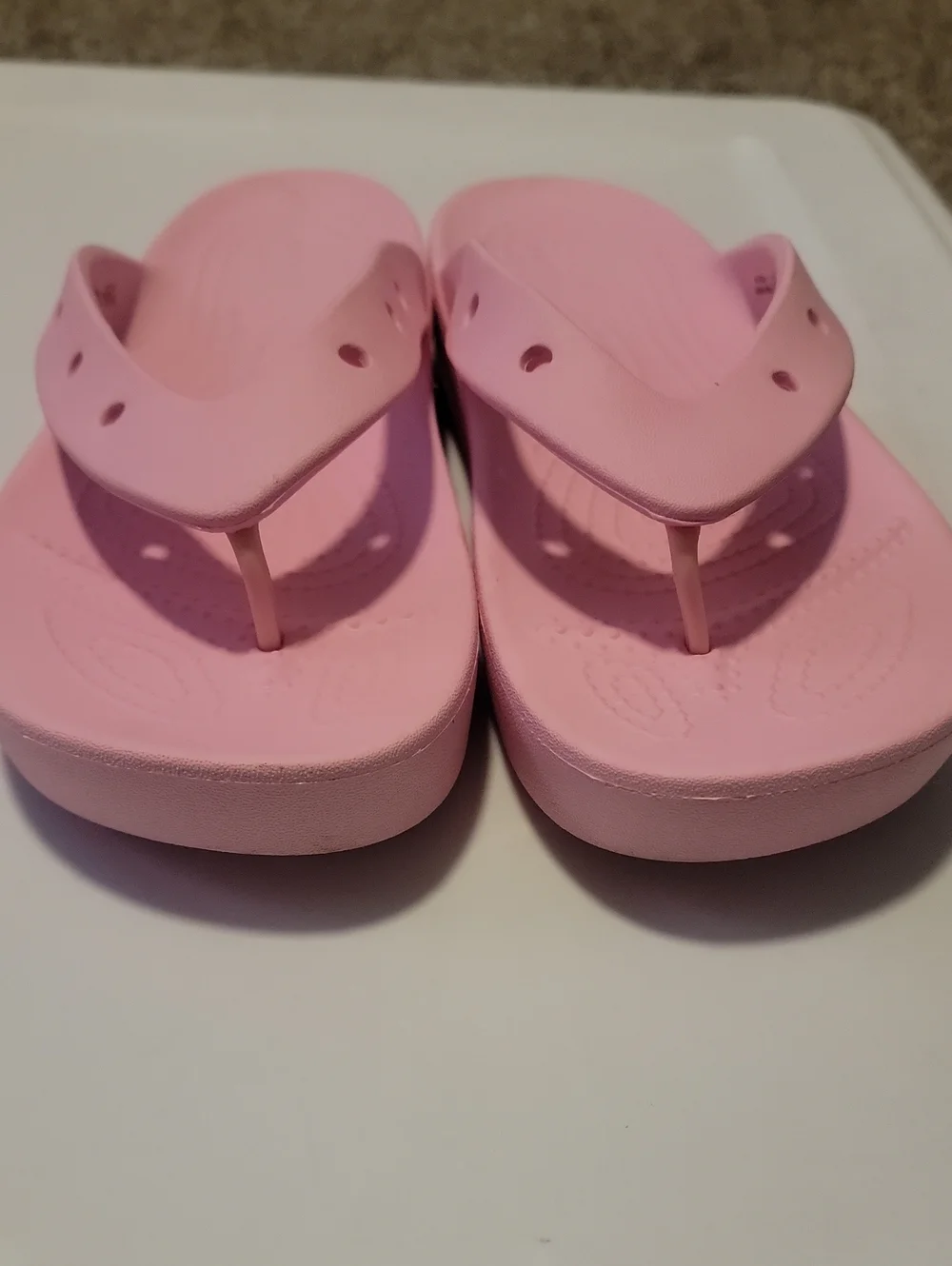 Crocs Classic Platform Flip Flop(207714) - Flamingo Pink, Size W9